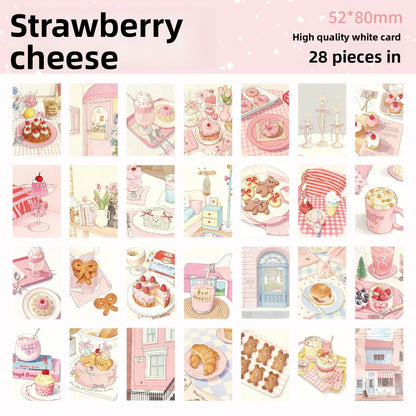 Set de postales cream market-28 pzas