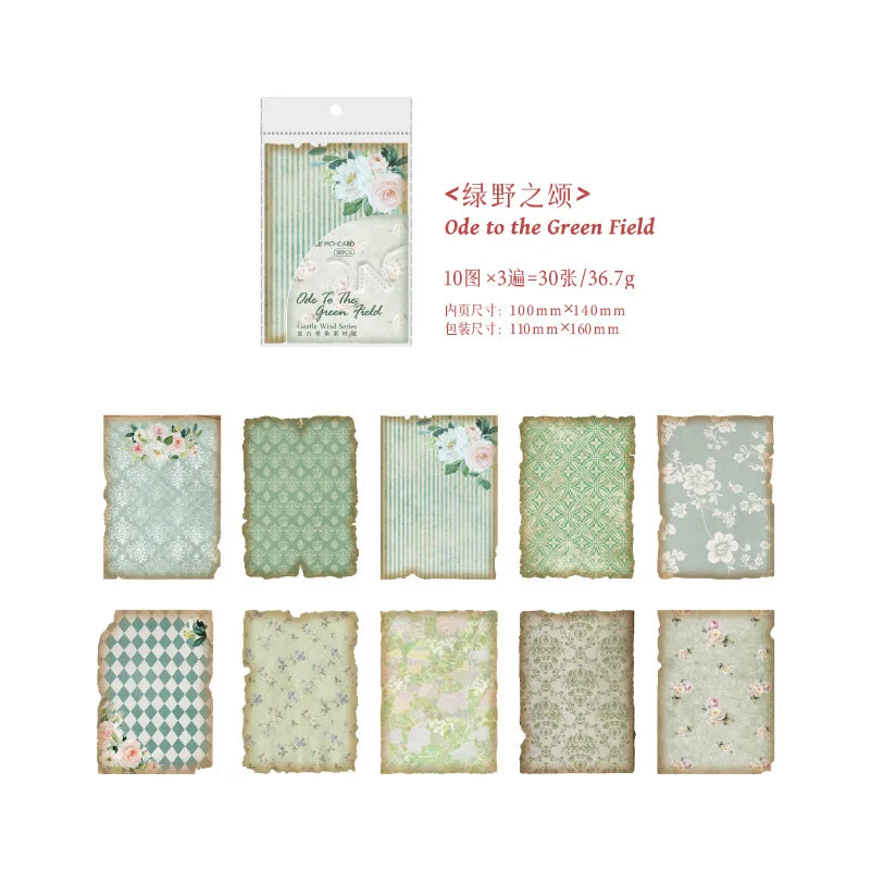 Papel vintage gentle breeze-30 pzas