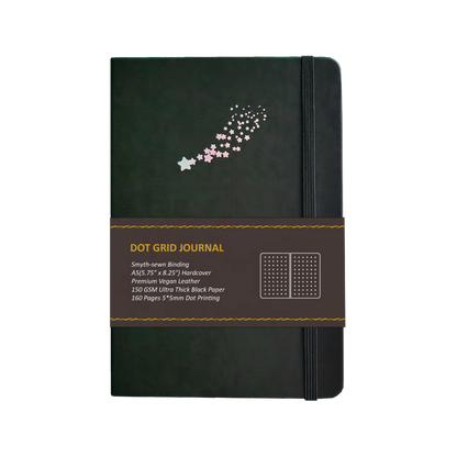 Bullet journal hojas negras con puntos