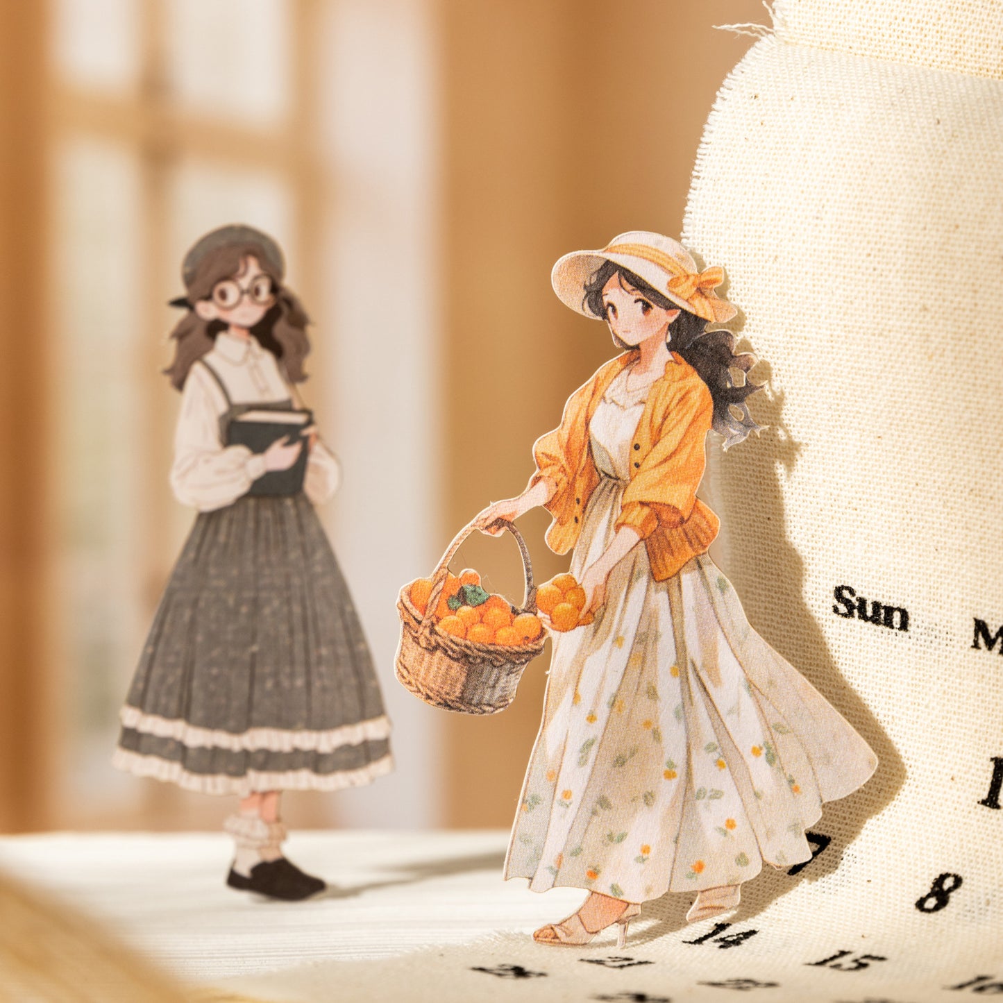 Pack de stickers muñequitas cartonaje-100 pzas