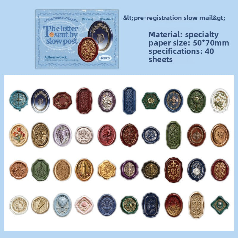Stickers collector of antiques-40 pzas