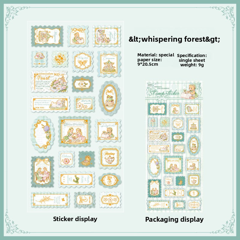 Stickers estampillas con relieve y foil