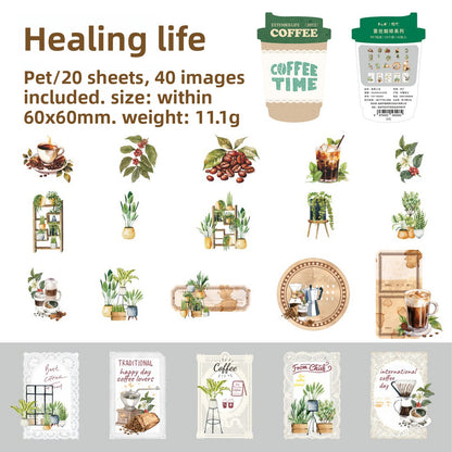 Stickers Extended life coffee-40 pzas