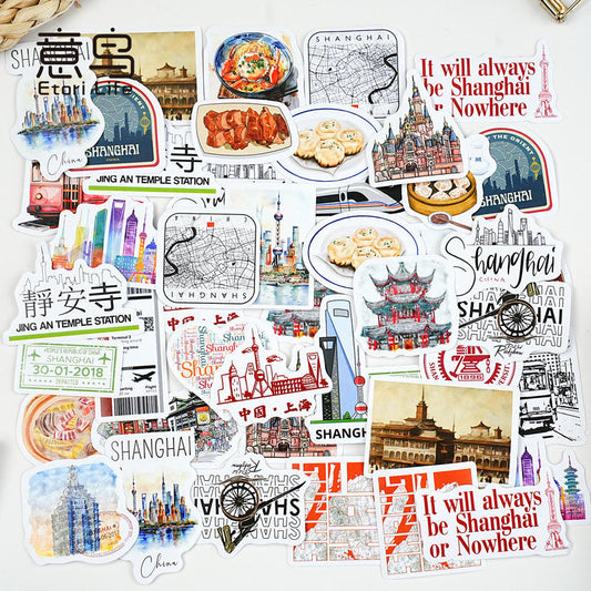 Cajita de stickers Shanghai-30 pzas