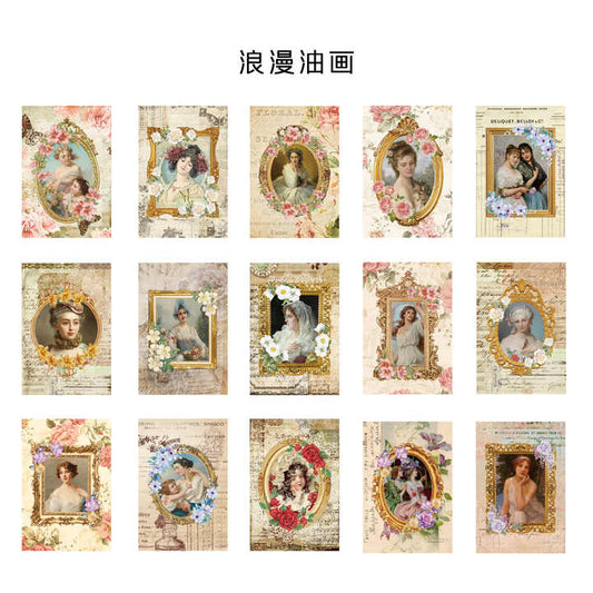 Cajita de stickers vintage manor -30 pzas