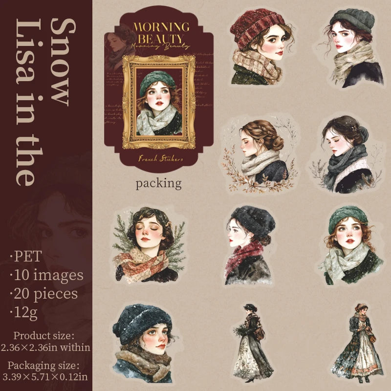 Stickers morning beauty-20 pzas