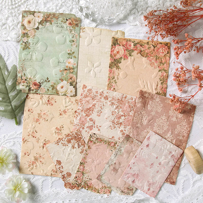 Papel texturizado vintage-10 pzas