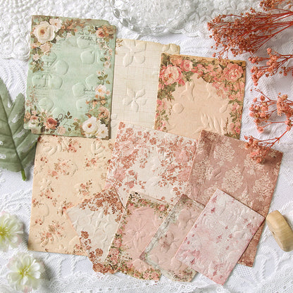 Papel texturizado vintage-10 pzas