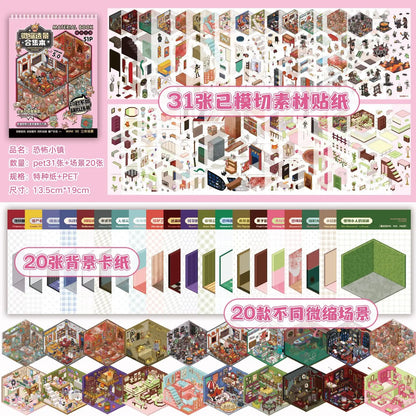 Libro Spooky town de 20 escenarios 3D A5