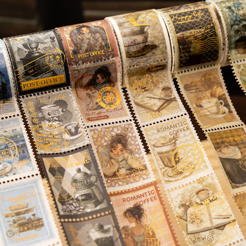 Washitape estampillas con foil-2 metros