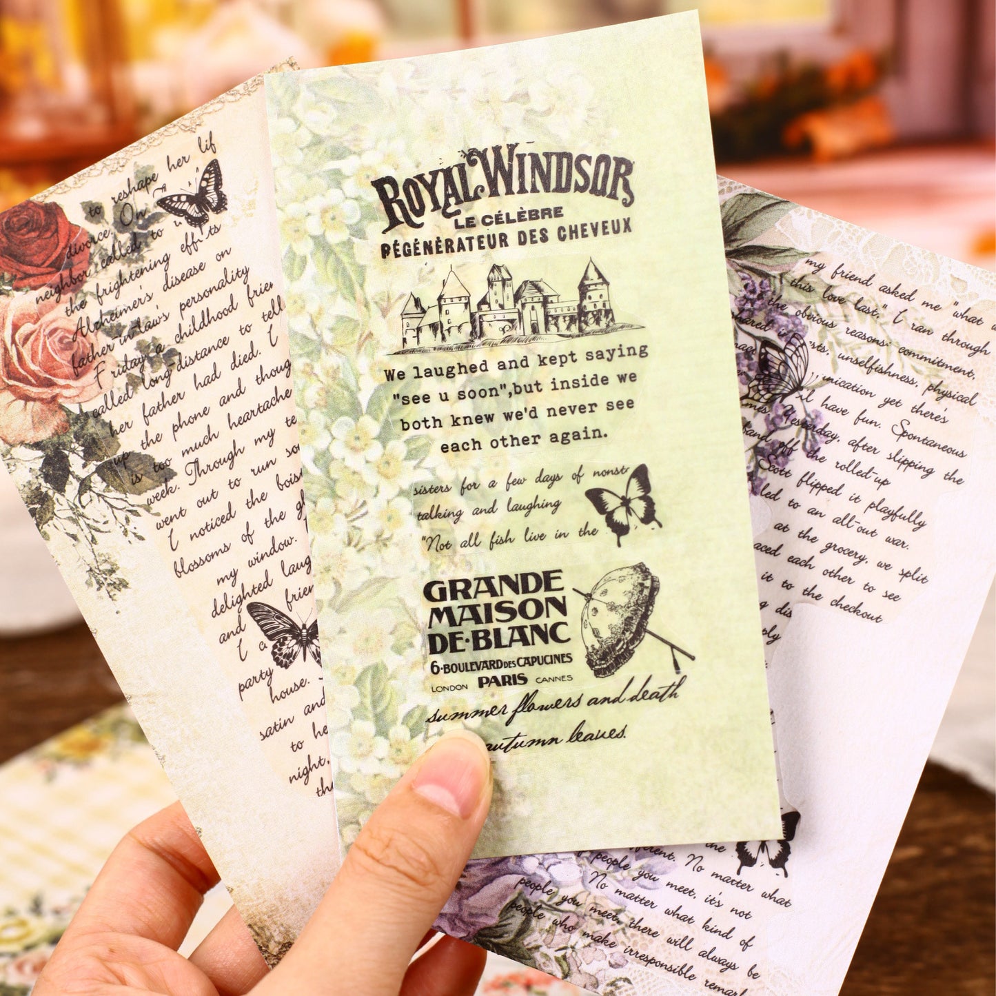 Block de papeles morning flowers-30 pzas