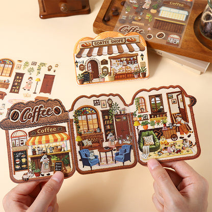 Stickers escenarios bordados vista triple