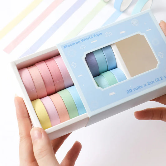 Washitape basic macaron-20 pzas