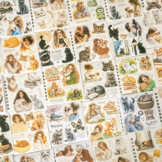 Block stickers gatitos-20 hojas