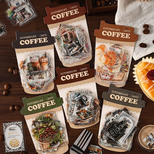 Stickers Extended life coffee-40 pzas