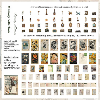 Set de papeleria kraft paper-200 pzas