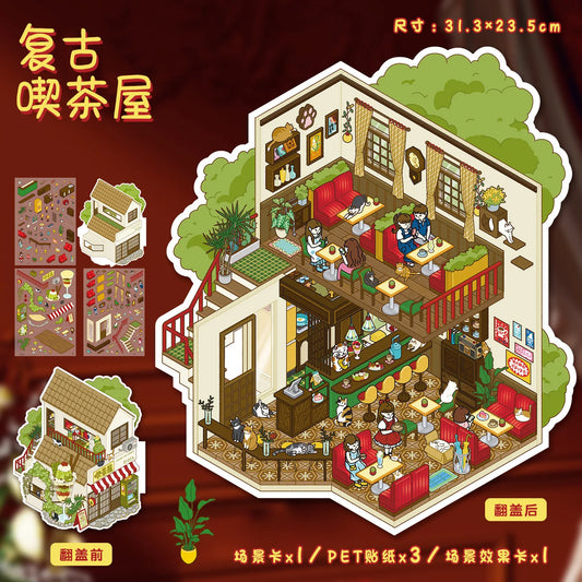 Sticker escenarios "Vintage tea"