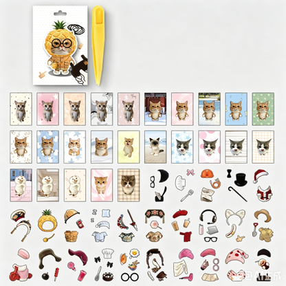 Mini librito cute cat dress up-50 pzas