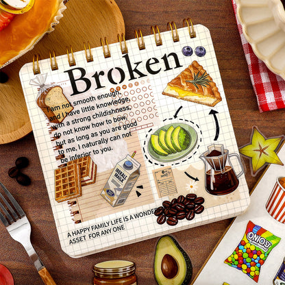 Latita de stickers comida-100 pzas