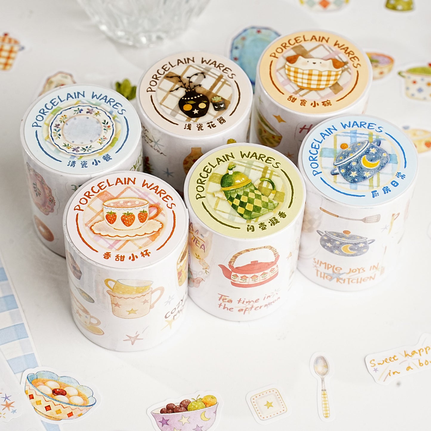 Washitape porcelain wares-2 metros