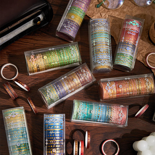 Washitape thin con foil-20 pzas