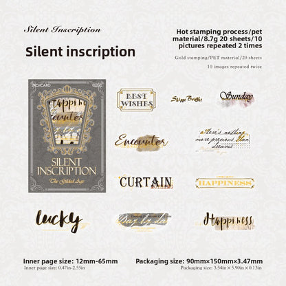 Stickers con foil dorado-20 pzas
