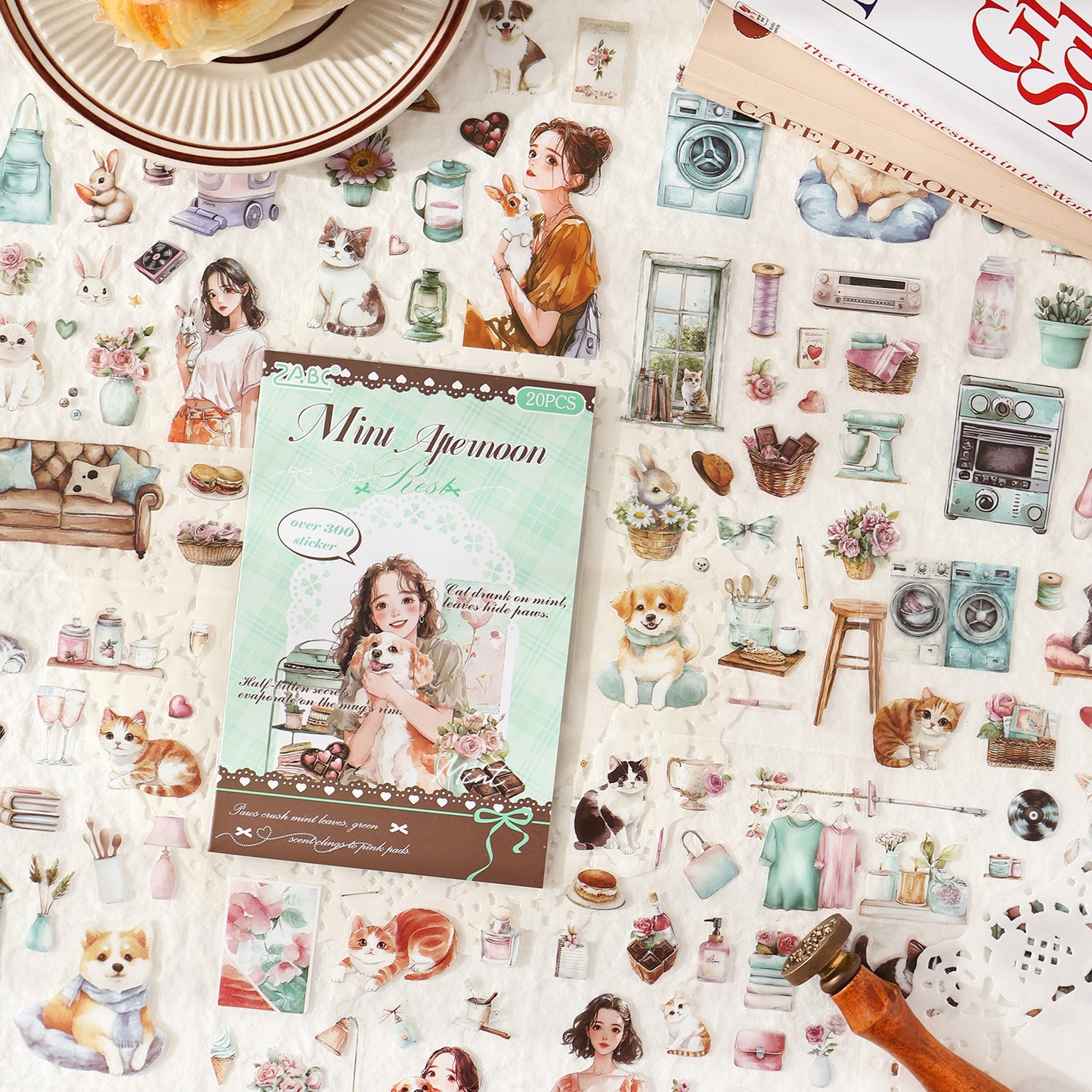 Libro de stickers cute pets-20 hojas