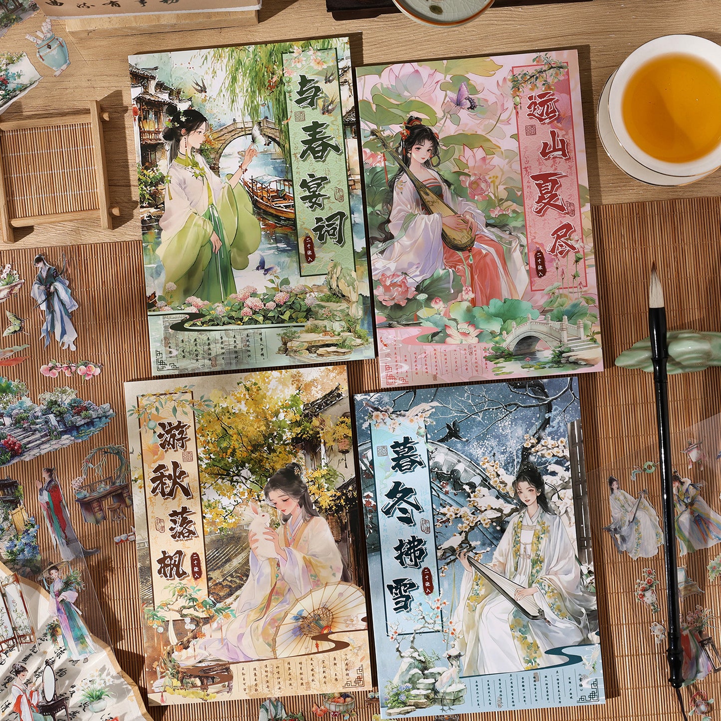Libro de stickers japonesas-20 hojas