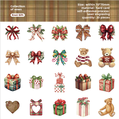 Stickers en cartonaje navideños -20 pzas
