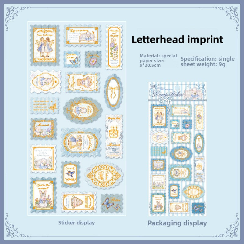 Stickers estampillas con relieve y foil