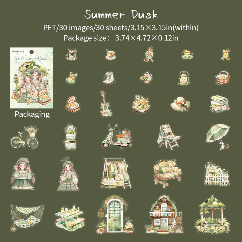 Stickers forest girls-30 pzas