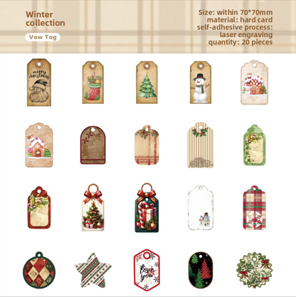 Stickers en cartonaje navideños -20 pzas