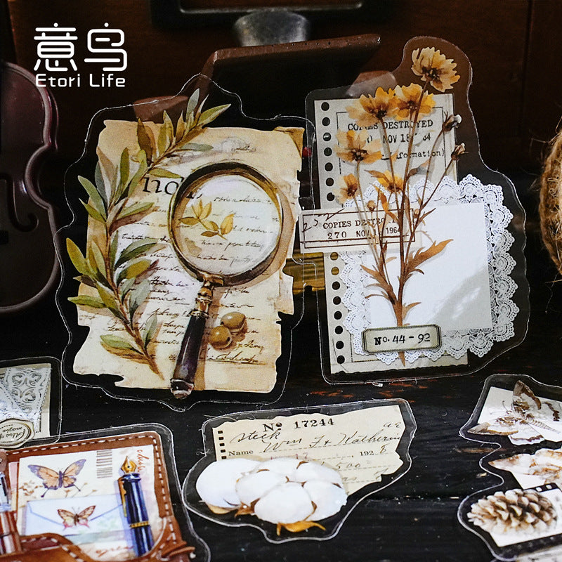 Stickers timeless botany notes-40 pzas