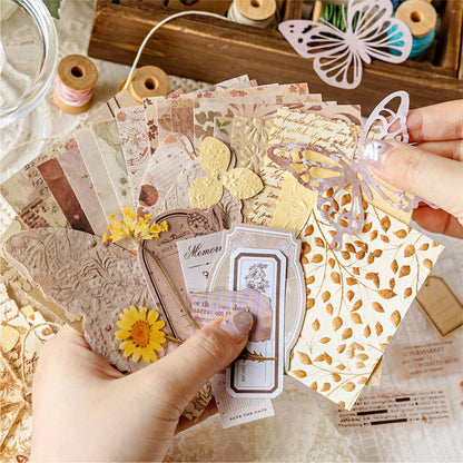 Set de papeleria vintage relief-37 pzas