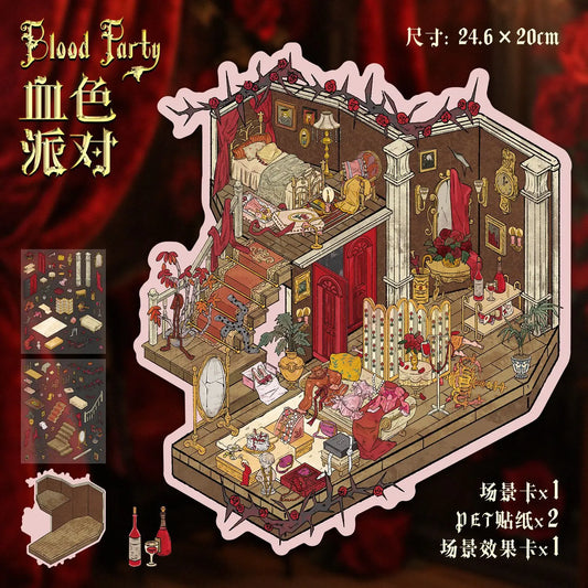 Sticker escenarios "Blood party"