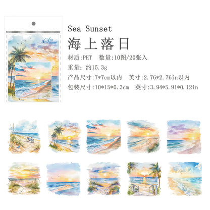 Stickers sea forest-20 pzas
