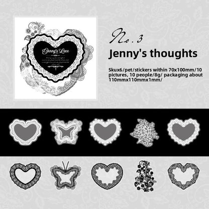 Stickers Jenny's lace-10 pzas