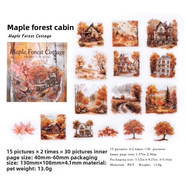 Stickers autumn-30 pzas