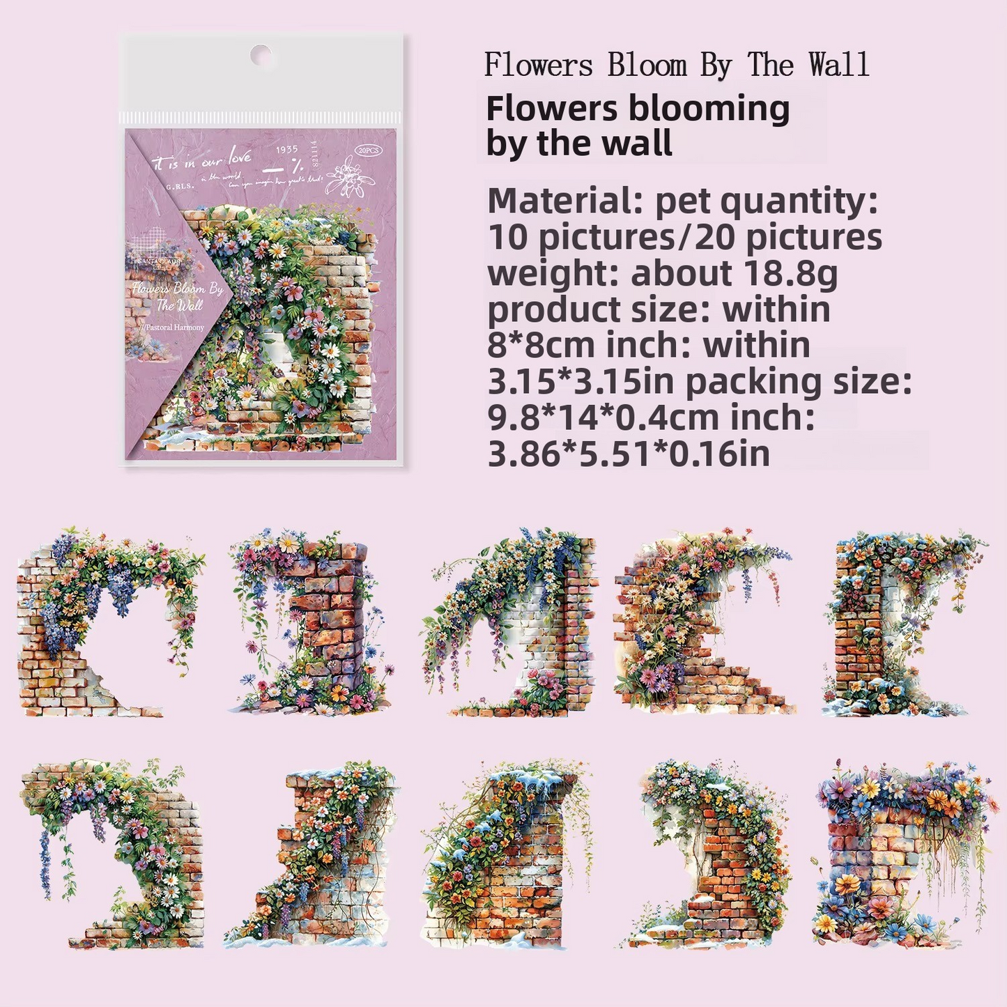 Stickers garden-20 pzas