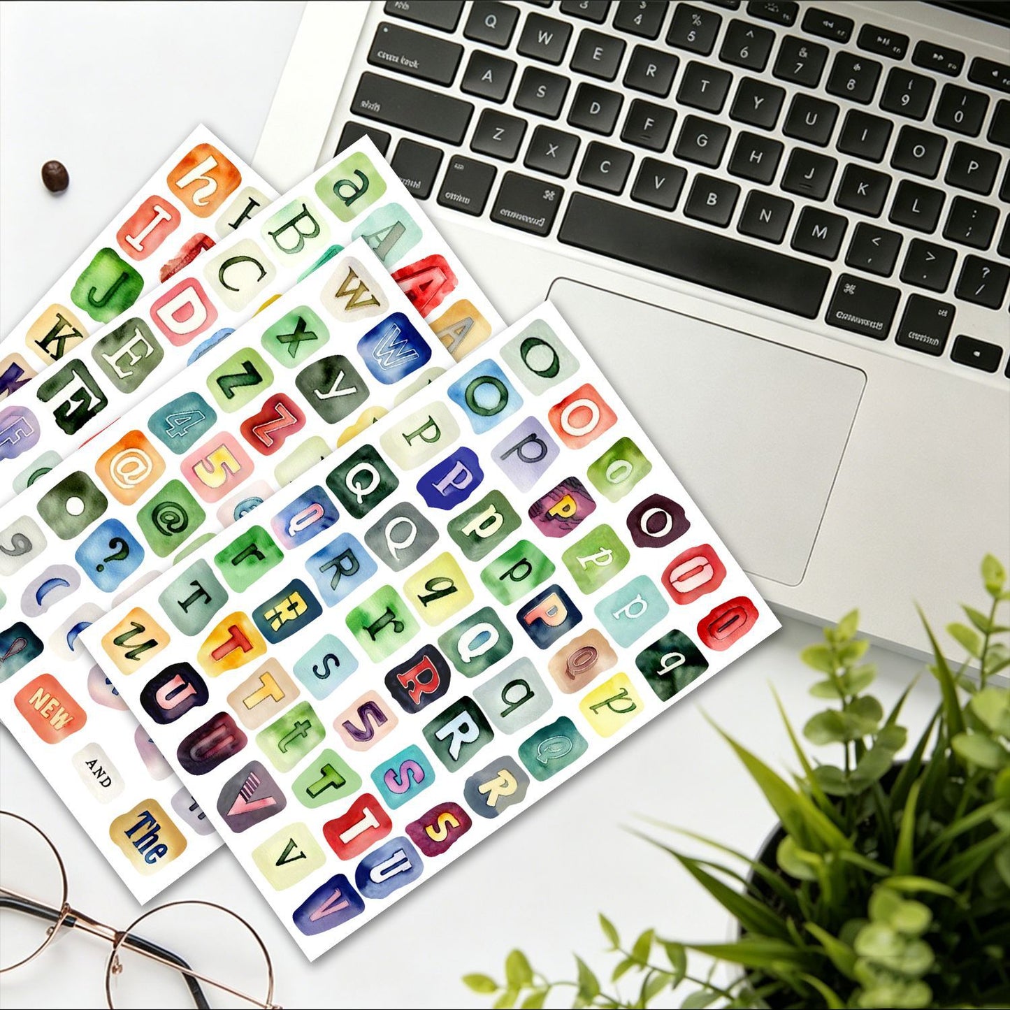 Set de stickers abecedario-20 planchas