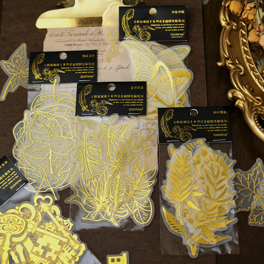 Stickers foil dorado-40 pzas