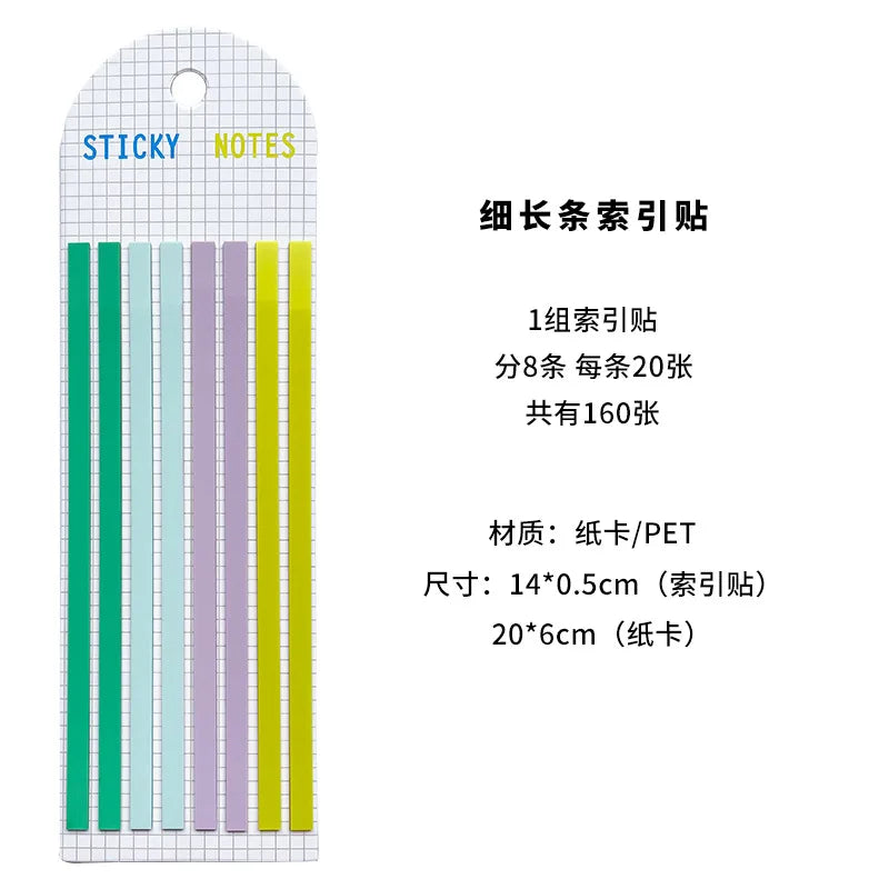 Sticky notes long strip-160 pzas