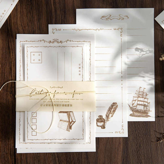 Set de cartas european (8 hojas+4 sobres)