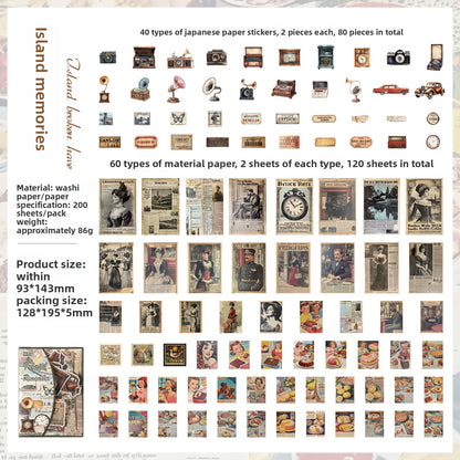 Set de papeleria kraft paper-200 pzas