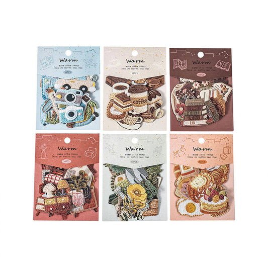 Stickers bordados-30 pzas