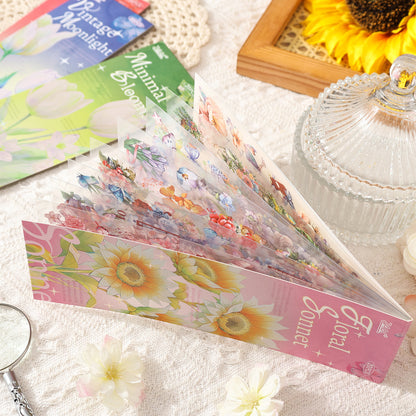 Block de stickers flores-20 hojas