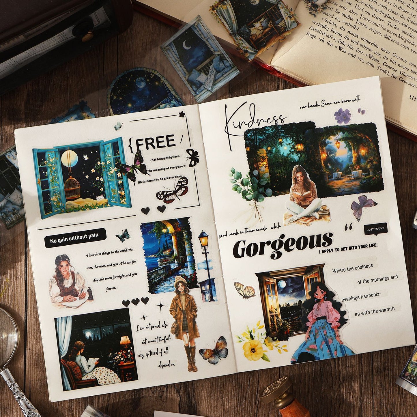 Juego de washitape night troquelados-4 pzas