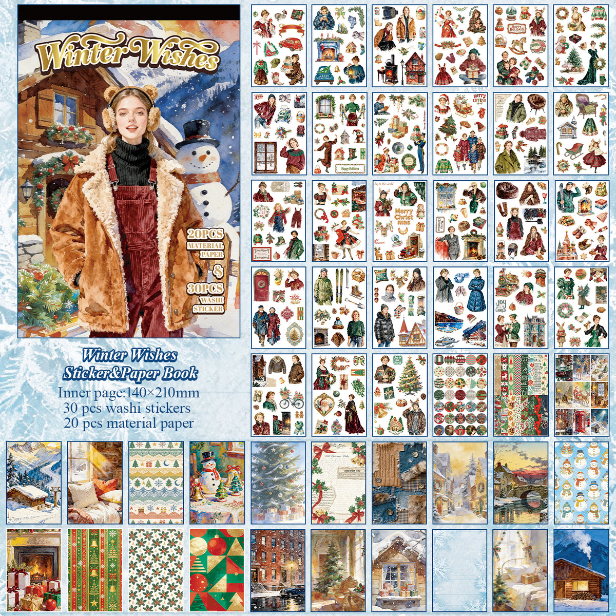 Block de stickers winter-50 hojas
