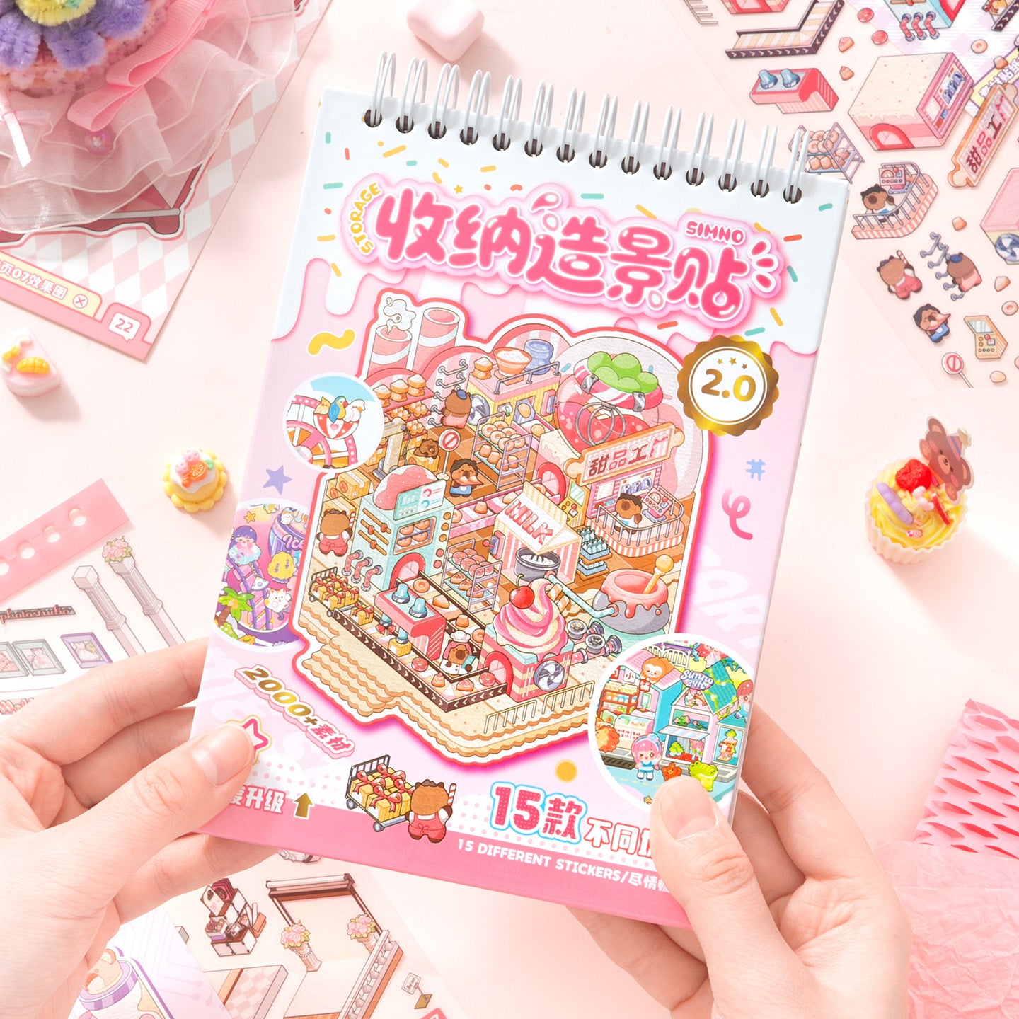 Libro rosa de 15 escenarios 3D tamaño A5