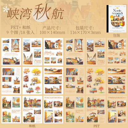 Libro de stickers Nordic seasons-18 hojas